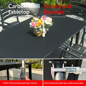 Ensemble de table et chaises de <span class=keywords><strong>bistrot</strong></span> pliantes en plastique pour l'extérieur, meubles de jardin compacts et économiseurs d'espace, ensemble de patio au design minimaliste et moderne - Product Image 3