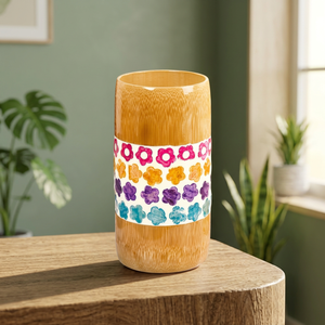 Modern Mother of Pearl Bamboo Cup with Natural <b>Shell</b> Inlay for Home Table Use From Vietnam - Product Image 3