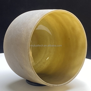 Mangkuk Penyembuhan Suara Desainer dari Batu Alam Tiger-eye, Daya Besar, Warna Elegan, Alkimia, Kristal Berlapis Embun - Product Image 4