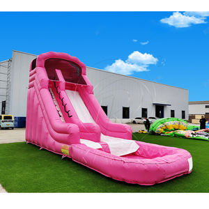 Grand toboggan gonflable portable rose <span class=keywords><strong>avec</strong></span> <span class=keywords><strong>piscine</strong></span> pour fête de filles en plein air - Product Image 2