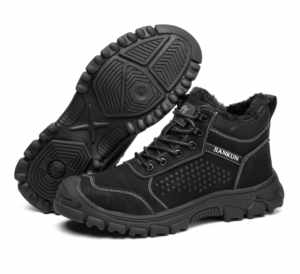 Bottes <span class=keywords><strong>de</strong></span> travail <span class=keywords><strong>de</strong></span> <span class=keywords><strong>sécurité</strong></span> JIANKUN unisexes pour hommes et femmes, en cuir microfibre imperméable, avec embout en acier, anti-écrasement/anti-perforation - Product Image 3