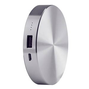 Promotional Mini Power Bank 6000mAh Aluminium Metal Round Portable Battery Charger