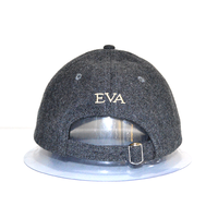 Casquette de papa classique en laine à 6 panneaux, structurée, à visière incurvée, réglable, avec œillets brodés, chaude, personnalisable avec logo, pour l'hiver