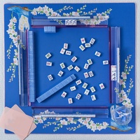 Tapis de Mahjong pliable en caoutchouc Bam Bird de 31,5 x 31,5 pouces pour jeux de poker et Mahjong américain
