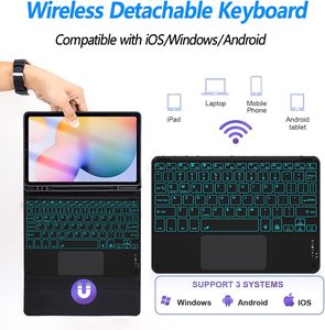 Junchi cutout bảo vệ chống trượt thiết kế từ có thể tháo rời Bàn phím tablet trường hợp bìa cho Samsung Tab S6/S7/S8/S9 Lite FE - Product Image 2
