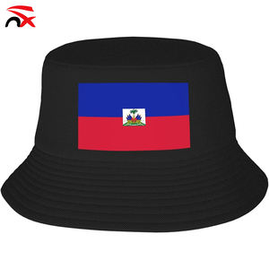 Cappello a Secchiello con Bandiera di Haiti per Tifosi di Calcio, Alta Qualità, Logo Personalizzabile, Berretto Haitiano per Uomo - Product Image 2