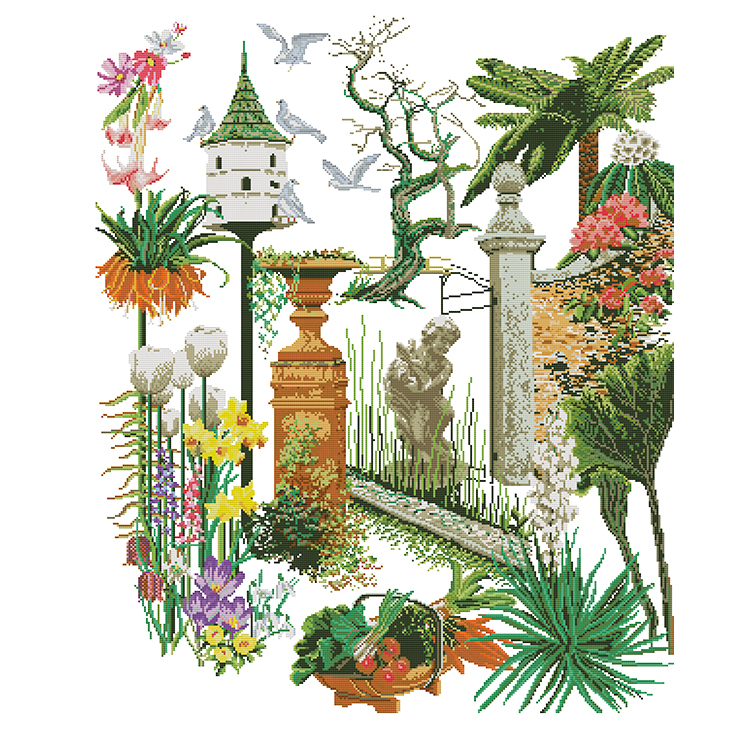 Набор для вышивки крестиком NKF, тканевый набор «сделай сам» для украшения спальни, с пейзажами