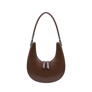 Bolso Hobo Beige de Microfibra con Cierre de Cremallera, Estilo Minimalista, Correa para el Hombro, Bolso de Mano para Mujer para Todas las Temporadas - Product Image 5