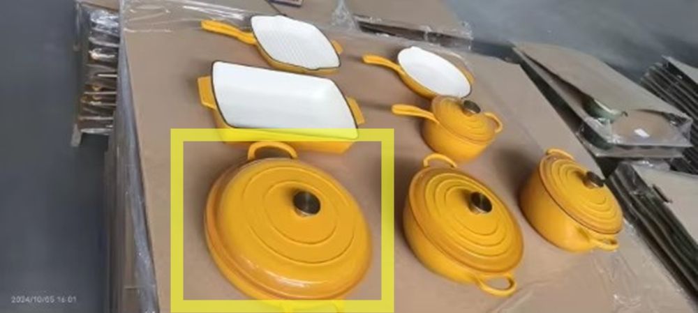 Marmite à fruits de mer jaune 30cm