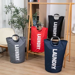 Precio de fábrica Hogar Tela Oxford Dormitorio <span class=keywords><strong>Ropa</strong></span> <span class=keywords><strong>sucia</strong></span> Bolsa de almacenamiento Cesta plegable multiusos - Product Image 4