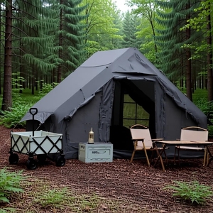 Tenda Gonfiabile Portatile Quattro Stagioni con Struttura All-in-One, Chiusura Rapida, Fondo in PVC Resistente e Impermeabile, per <span class=keywords><strong>Glamping</strong></span> e <span class=keywords><strong>Campeggio</strong></span> Turistico - Product Image 1