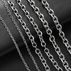 Collana a catena Rolo 316 in acciaio inossidabile 4mm 8mm 9.5mm placcato in oro classico per regalo di anniversario di matrimonio - Product Image 2