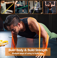 Bandas Elásticas de Látex Natural para Fitness, Entrenamiento en Casa, Yoga, Fisioterapia