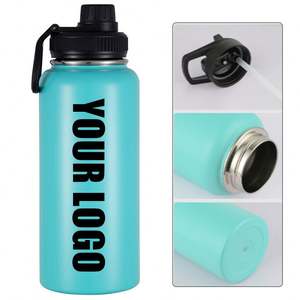 Botella de Agua Deportiva Aislada de Acero Inoxidable con Recubrimiento en Polvo, Boca Ancha, 18oz, 32oz, 40oz, con Tapas y Logotipo Personalizado - Product Image 3