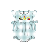 Puresun OEM Vente en gros Vêtements pour enfants en coton à nœuds français Tenues d'été pour bébés filles Boutique