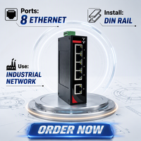 Commutateur réseau Ethernet industriel non géré de type rail DIN, 4/8/16 ports RJ45, Plug-and-Play, robuste, 10 Mbps, pour ordinateur