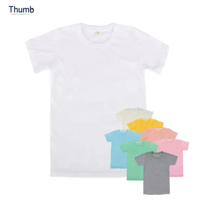 Camiseta blanca 100% poliéster 180 gramos para impresión por sublimación en Tailandia