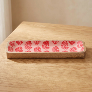 Bandeja de madera con Mango rectangular, acabado esmaltado - Product Image 2
