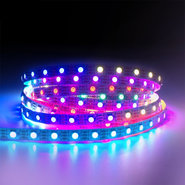 Pixel Ws2812b Ws2811 Ws2815 DC 5V 12V 24V SMD5050 30/60/144led/m 10mm 5M 10M Roll RGBIC Programmable Addressable Led Light Strip