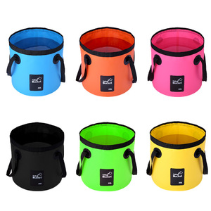 Seau pliable 12L en PVC, sac de stockage d'eau portable et étanche pour le camping, la pêche, le lavage de voiture - Product Image 2