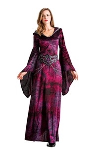 Costume da Dea dell'Inferno Luolan per Halloween, Abito Lungo da Regina Demone di Fuoco, Costume da Vampira per Donna Adulta, Stile Europeo-Americano - Product Image 4