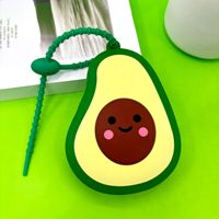 Creatieve kinderhanger cadeaus mini cartoon schattige sleutelhanger siliconen fruit portemonnee
