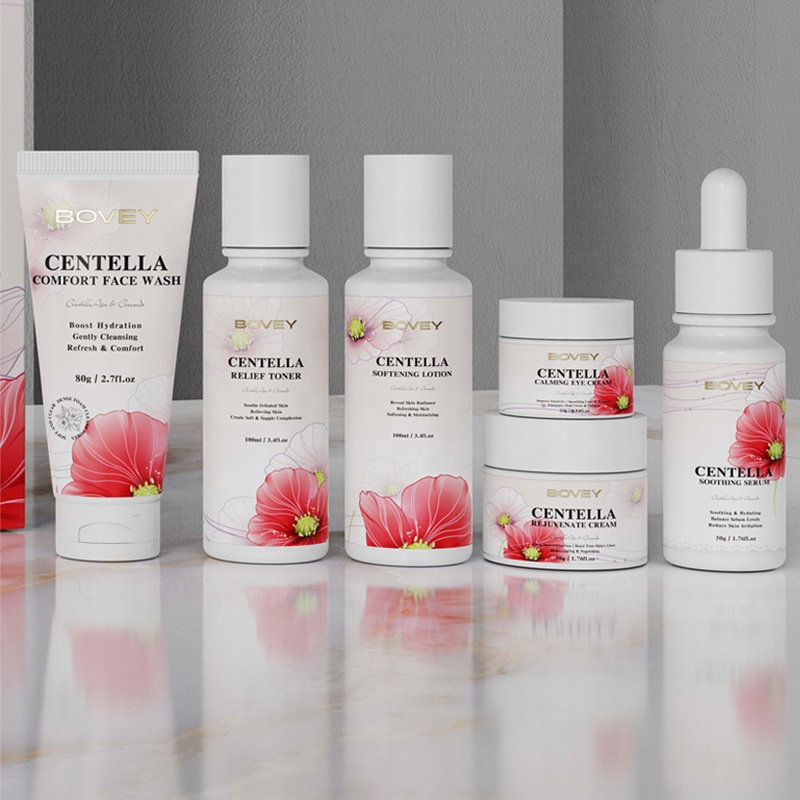 Private Label Beauty Skincare Products Moisturizing Hydrating Repairing Soothing Centella Skin Care Set