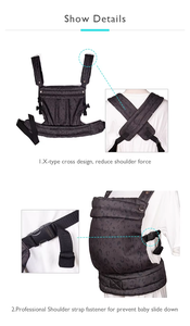 Portabebés Ergonómico de Tela Personalizado <span class=keywords><strong>3</strong></span> en 1, Tipo Wrap y <span class=keywords><strong>Bandolera</strong></span>, para Bebés de 0 a 6 <span class=keywords><strong>Meses</strong></span>, Plegable - Product Image 6