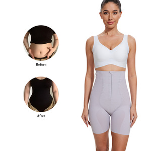Pantalon gainant taille haute pour femme, post-partum, en jersey, avec fermeture éclair frontale, pour le maintien abdominal et le contrôle du ventre - Product Image 5
