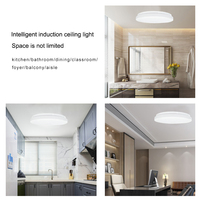 AC220 V IP65 Lampu Langit-langit LED Tahan Air Cerdas Microwave Radar PIR Sensor Gerak Inframerah Hidup Mati Otomatis Lampu Panel LED