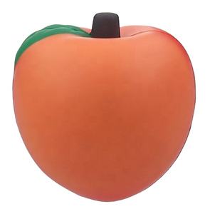 Pelota Antiestrés de Espuma de PU con Forma de Durazno, Regalos Promocionales con Logotipo Personalizado, Juguetes para Aliviar el Estrés - Product Image 1
