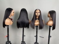 Wig Lace Closure 2X6 Rambut Manusia Vietnam Lurus Alami Berbagai Pilihan Warna Dapat Disesuaikan untuk Wanita Kulit Hitam