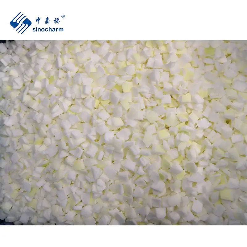 Sinocharm中国10 * 10mmIQFチョップドオニオンダイスHACCP工場価格10kgバルクグレットバリュー皮をむいた冷凍オニオン