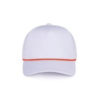 Casquette de baseball unie imperméable perforée au laser, style trucker snapback, haute performance pour le golf, avec cordon
