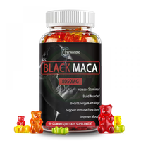 Compléments alimentaires en gummies sans sucre à base de maca noire, d'herbe de chèvre cornée et d'ashwagandha, marque privée OEM, 5 en 1, pour le soutien immunitaire des adultes