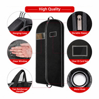 En stock, neuf, housse de vêtement non tissée, pliable, portable, épaissie, housse de protection anti-poussière pour costume de voyage
