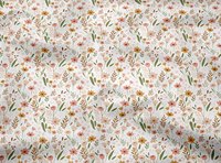Tissu imprimé en coton peigné 100% avec petit motif floral Largeur de 160 cm pour couverture de literie de bébé Technique tissée