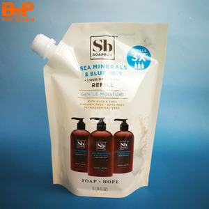 Tùy chỉnh-in Nắp kéo 550ml 1L 3L đứng lên spouted túi bao bì chất lỏng túi cho chất tẩy rửa và dầu gội đầu - Product Image 2