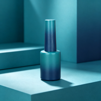 Flacon vide de vernis gel de luxe 15 ml, OEM/ODM, flacon de vernis à ongles personnalisé, vente en gros d'usine, flacon en verre fantaisie pour gel UV