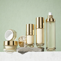 Ensemble de pots en acrylique pour cosmétiques 120ml 100ml 50ml 30ml avec bouchon à vis pour lotion, crème pour le visage, emballage pour soins de la peau