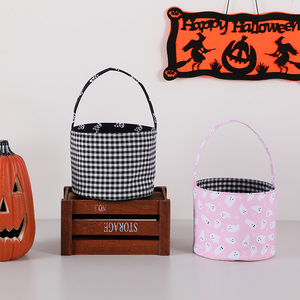 Bolsa de Lona Reversible para Dulces de <span class=keywords><strong>Halloween</strong></span> para Niños, Diseño de Fantasma, Tipo Cubo, Portátil, Venta al por Mayor - Product Image 2
