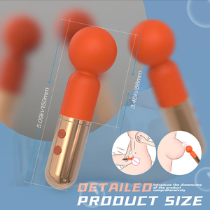 เครื่องนวดแบบแท่งขนาดเล็ก ไวเบรเตอร์ซิลิโคนกันน้ำ <span class=keywords><strong>AV</strong></span> Magic Wand ไวเบรเตอร์กระตุ้นคลิตอริสและช่องคลอด ดิลโด้ ของเล่นทางเพศสำหรับผู้หญิง - Product Image 3