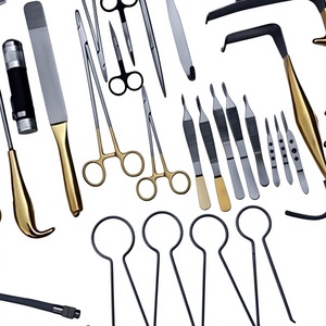 Juego de Instrumentos de Cirugía Plástica Premium, Retractores Mamarios de Fibra Óptica, Herramientas Médicas Autoclavables con Mangos Dorados - Product Image 2