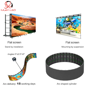Muen P3.91 4,81 мм Светодиодная полноцветная кинотеатр HD 4K Аренда светодиодная видеостена P2.5 P3 P4 светодиодная арендная панель Цифровой светодиодный дисплей экран - Product Image 4