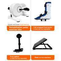 Thérapie physique électronique automatique bras et pédale de pied Mini pédale de jambe vélo d'exercice exercice de rééducation du pied avec bottes