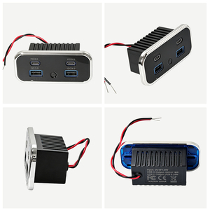 Caricatore USB Personalizzato Reversibile con 4 Porte USB Quick Charger 3.0 USB-A 18W e PD20W, Presa USB Integrata 12V 24V per Auto con Interruttore TACT - Product Image 2
