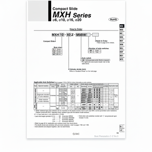 Glissière compacte SMC Pneumatics MXH16-10Z pièce pneumatique de haute qualité - Product Image 1