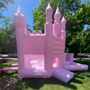 Château gonflable rose combiné avec toboggan, château de saut, maison de rebond <span class=keywords><strong>pour</strong></span> les enfants, <span class=keywords><strong>fête</strong></span> d'<span class=keywords><strong>anniversaire</strong></span>, <span class=keywords><strong>location</strong></span> <span class=keywords><strong>pour</strong></span> événements de mariage - Product Image 5