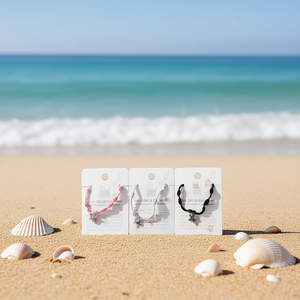 Cavigliera con nodo a sette stelle in acciaio inossidabile color argento, fatta a mano, 12 pezzi - Product Image 3