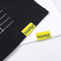T-shirt à manches courtes en coton pur avec motif lettres, style streetwear décontracté hip-hop, inspiré des célébrités occidentales et européennes